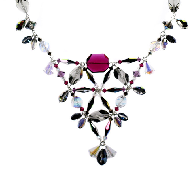 Karen Curtis original necklace made with Swarovski crystal and sterling silver