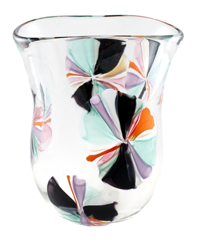 Beautiful blown glass vase by glass artist Karen Curtis from NYC