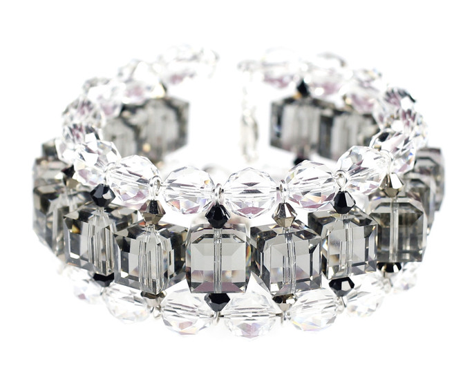 Deco Jewelry collection cuff bracelet with Swarovski crystal