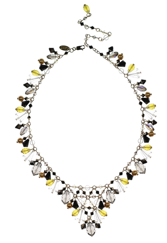 Swarovski crystal couture necklace made by Karen Curtis NYC.