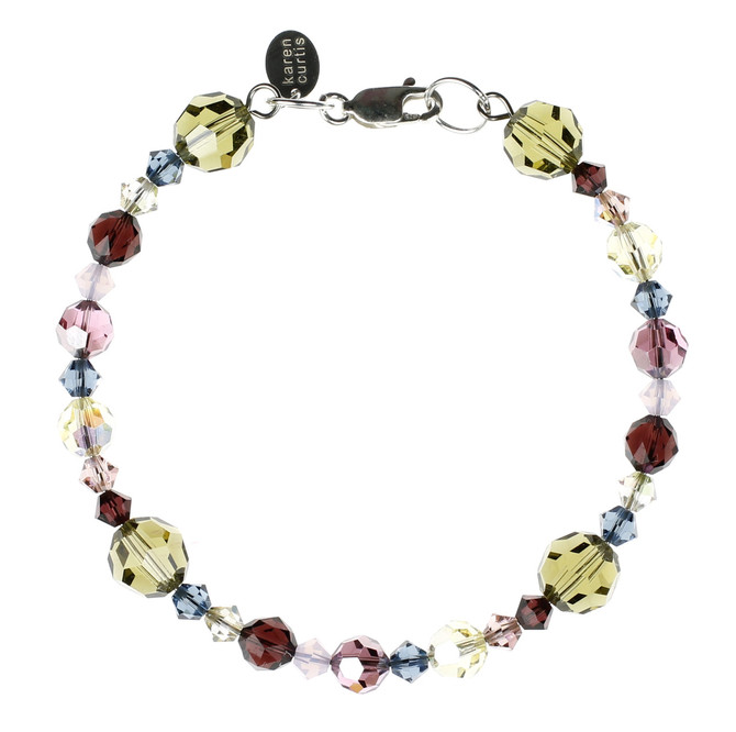Colorful Swarovski Crystal Stackable Bangle Bracelet - Botanical Collection