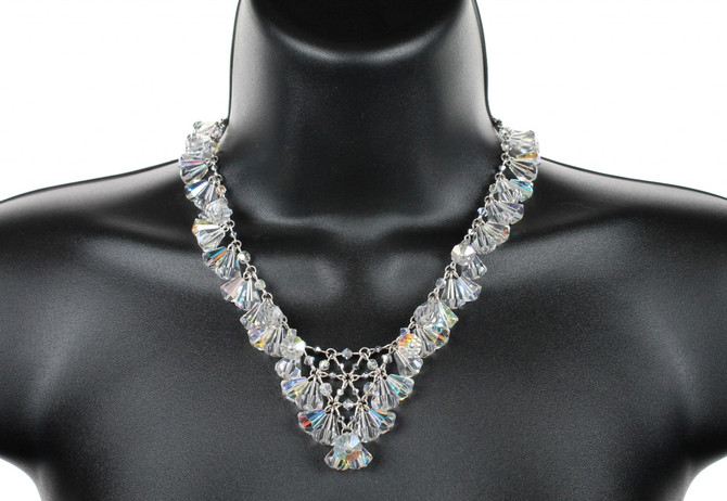 Handmade with crystals from Swarovski . Sterling Silver. Limited Edition made with very rare discontinued Swarovski that date back to the 1930's.