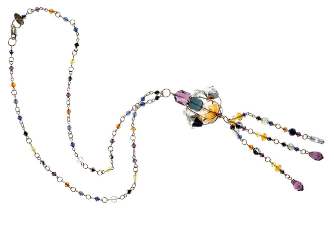 crystal colorful necklace