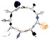 Limited Edition Swarovski Crystal and Sterling Silver Resort Charm Bracelet