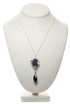 Pendant necklace with cluster of crystals