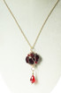 Clustered Red Crystal Pendant Necklace - Red Jewelry