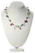rare Swarovski crystal necklace with jewel tones and sterling silver 