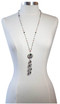 Crystal tassel necklace with sterling silver