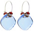 Sterling Silver Swarovski Crystal Sapphire Blue Hoop Earrings • Sailing Collection 