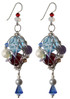 Sterling Silver One of a Kind Swarovski Crystal Caged Cluster Earrings • Sailing Jewelry Collection 