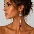 Chunky Shoulder Duster Earrings, Sterling Silver featuring rare Swarovski Crystals and Semi Precious Amethyst  • Yacht Club