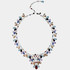 Swarovski crystal v-necklace with sterling silver