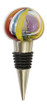 colorful bottle stopper made of hand blown glass