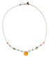 Sterling Silver, Jade, Chalcedony, Coral and Swarovski Crystal Necklace - Aruba Collection