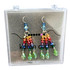 Limited Edition 3 Strand Rainbow Earrings Sterling silver and crystals from Swarovski