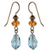 14K Gold Filled Swarovski Aqua Blue Crystal Drop Earrings - Urban Cowgirl 