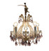 1950s Strass Swarovski Crystal Santa Maria Murano Glass & Brass Pink Chandelier