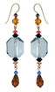 14K Gold Filled 18mm Aqua Swarovski Crystals Statement Dangle Earrings - Urban Cowgirl 
