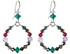 Sterling Silver Swarovski Crystal Multi Colored Hoop Earrings • City Chic 