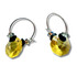 Sterling Silver Swarovski Crystal Topaz Hoop Earrings •  Expressively Chic Collection 