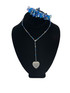 Sterling Silver Swarovski Crystal Heart Necklace - Blue