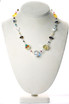 rare Swarovski crystal necklace with jewel tones and sterling silver 