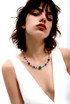 Sterling Silver Rainbow Statement Necklace made with Crystals From Swarovski