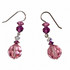 Sterling Silver Pink Dangle Earrings Featuring Rare Vintage Swarovski Crystals