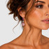 Sterling Silver Pink Dangle Earrings Featuring Rare Vintage Swarovski Crystals