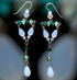 Sterling Silver Divine Style Mojito Earrings made with rare Swarovski Crystals