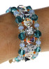 Colorful Swarovski Crystal cuff bracelet by the Karen Curtis jewelry company