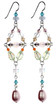 Sterling Silver Pastel Swarovski Crystals Divine Style Chandelier Shoulder Duster Earrings