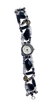 Introducing the New Designer Watch Bracelet by Karen Curtis – Crafted with Black and Clear Swarovski Crystals, Sterling Silver, and a Quartz Timepiece.