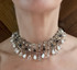 One of a Kind Sterling Silver Swarovski Crystal Portside Glamour Collar Necklace