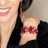 Limited Edition Modern & Vintage Swarovski Crystal Red Cuff Bracelet 