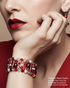 Limited Edition Modern & Vintage Swarovski Crystal Red Cuff Bracelet 