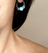 Limited Edition Soft Colored Swarovski Crystal & Sterling Silver Hoop Earrings