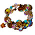 Limited Edition Tiki Bangle Wrap Bracelet made with Modern & Vintage Crystals from Swarovski, finished with 14k GF Metal