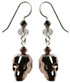 Swarovski crystal skull earrings by the Karen Curtis Company in NYC