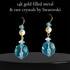 14mm Aqua Blue Drop Earrings | Crystals by Swarovski® | 14K Gold Filled