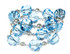Limited Edition Aqua Blue with rare 14mm Swarovski Crystal and Pearl Bangle Bracelet - Something Blue