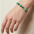 Limited Edition Green Bangle Bracelet with modern & vintage Swarovski Crystal