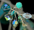 organic shaped Swarovski crystal pendant by designer karen curtis 