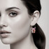 14mm swarovski crystals on sterling silver flower hoop earrings