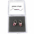 Pink Flower Hoop Earrings made with crystals by Swarovski on sterling silver