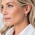 Botanical Drop Earrings, Sterling Silver, featuring rare Montana Swarovski crystals