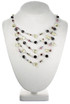 Adjustable Layer Necklace in Sterling Silver with Rare Swarovski Crystals Botanical Inspired