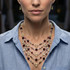 Adjustable Layer Necklace in Sterling Silver with Rare Swarovski Crystals Botanical Inspired
