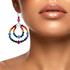 Limited Edition Sterling Silver Swarovski Crystal Double Hoop Rainbow Earrings