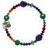 rainbow bangle bracelet designed especially for pride month.  finished with sterling silver. swarovski crystals and include vintage apple green swarovski . limited edition by designer karen curtis